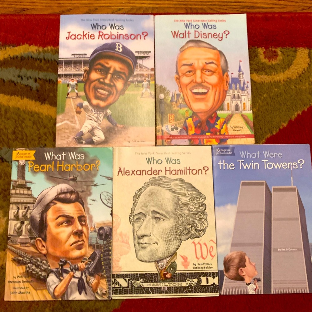 5 historical events small chapter books. ( who was book series)